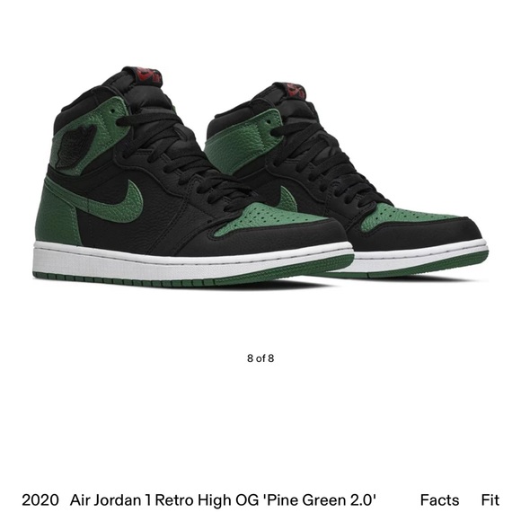 Nike Air Jordan 1 Retro High OG 'Pine Green 2.0 - Picture 2 of 5
